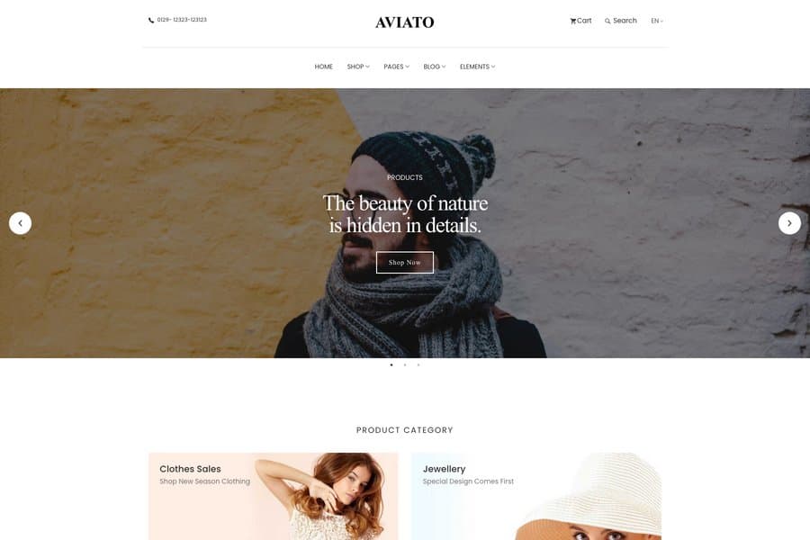 Aviato, Bootstrap-based ecommerce website template