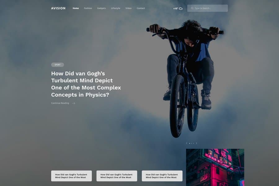 Avision - Free Bootstrap Blog Templates