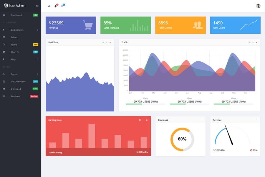 Basix Admin - VueJS Admin Templates