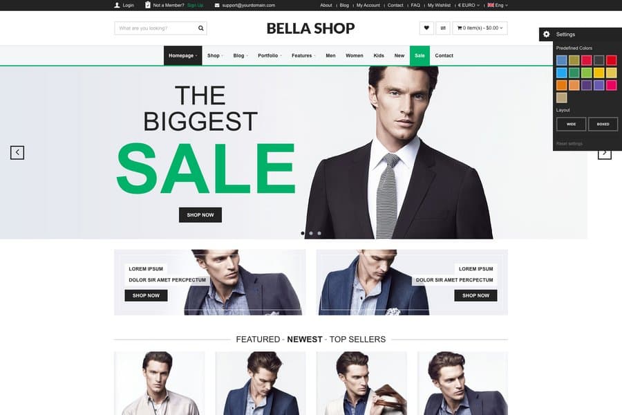 bella html ecommerce template