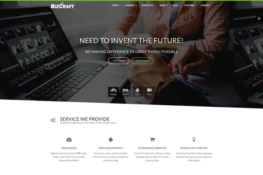 free responsive bootstrap business website templates