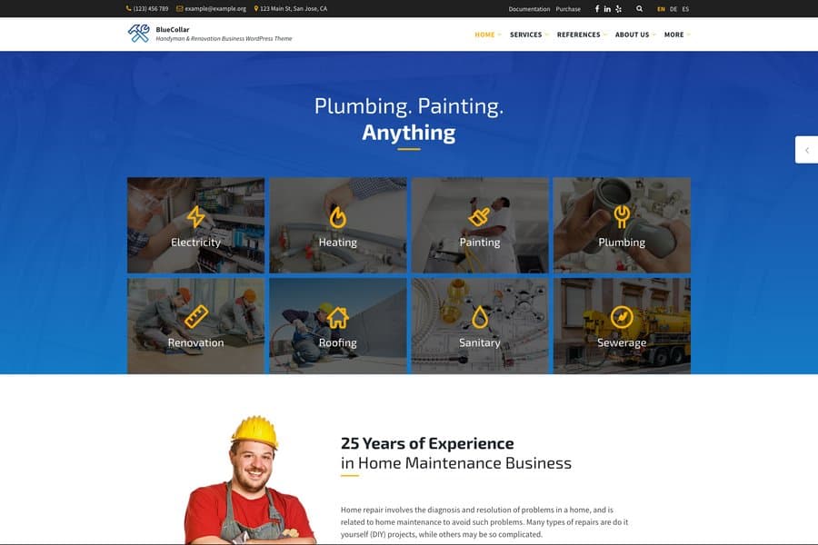 BlueCollar - Industrial Website Template