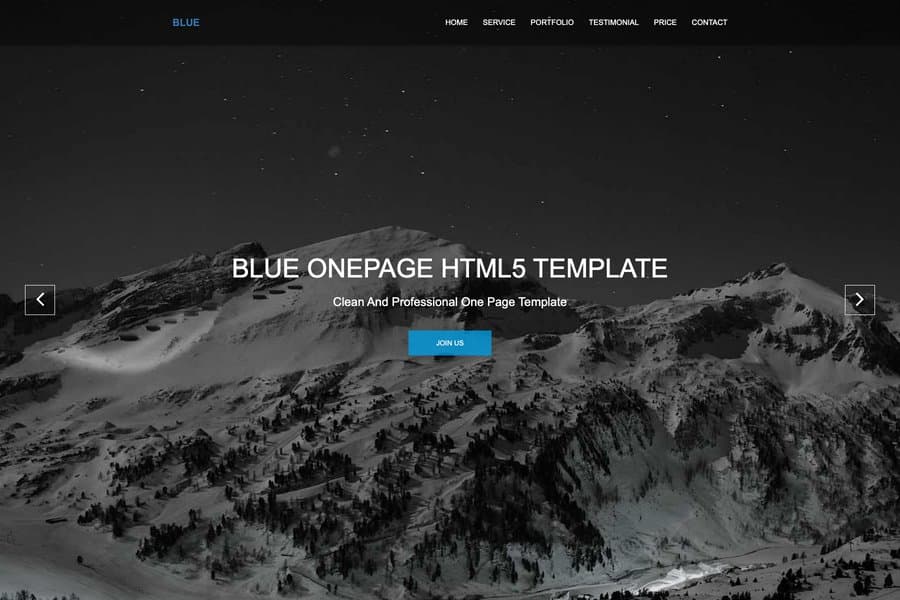 blue bro one page business website template