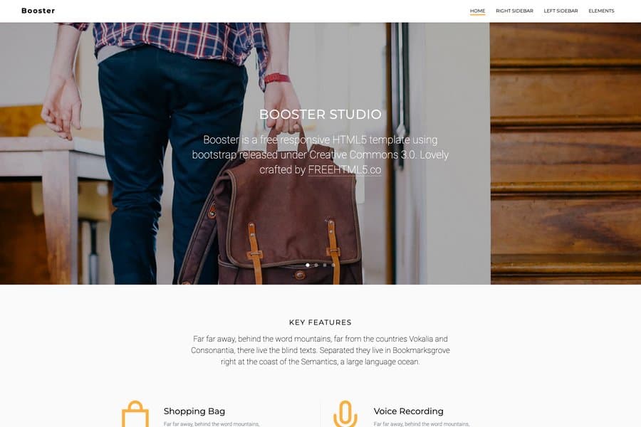 free Html5 landing page templates