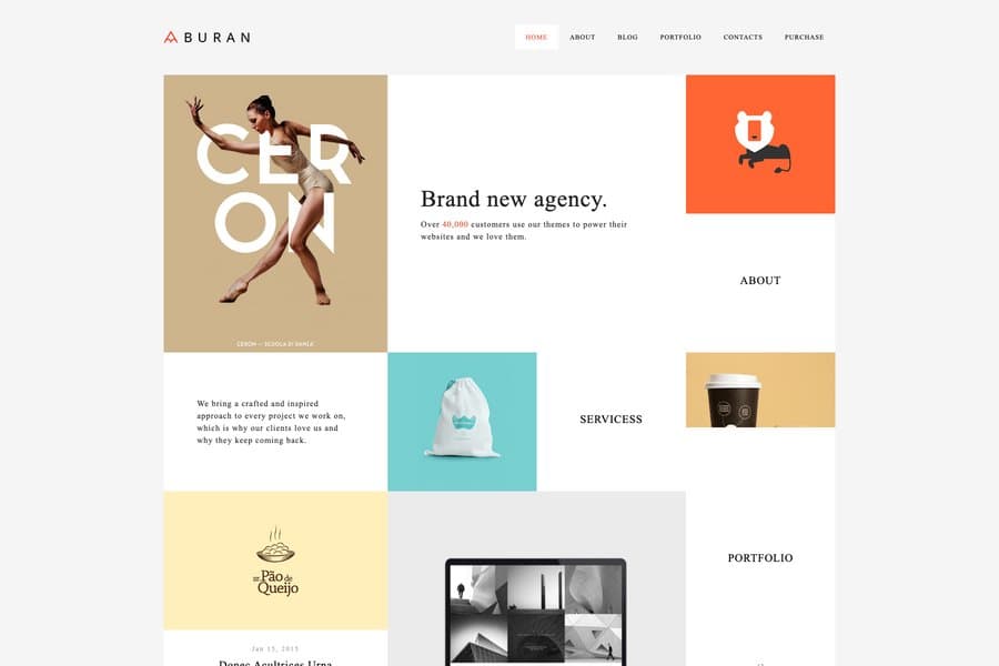 buran bootstrap portfolio business theme