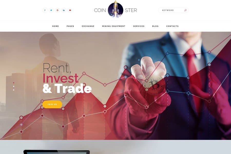 CoinSter (WordPress) - Cryptocurrency Website Template