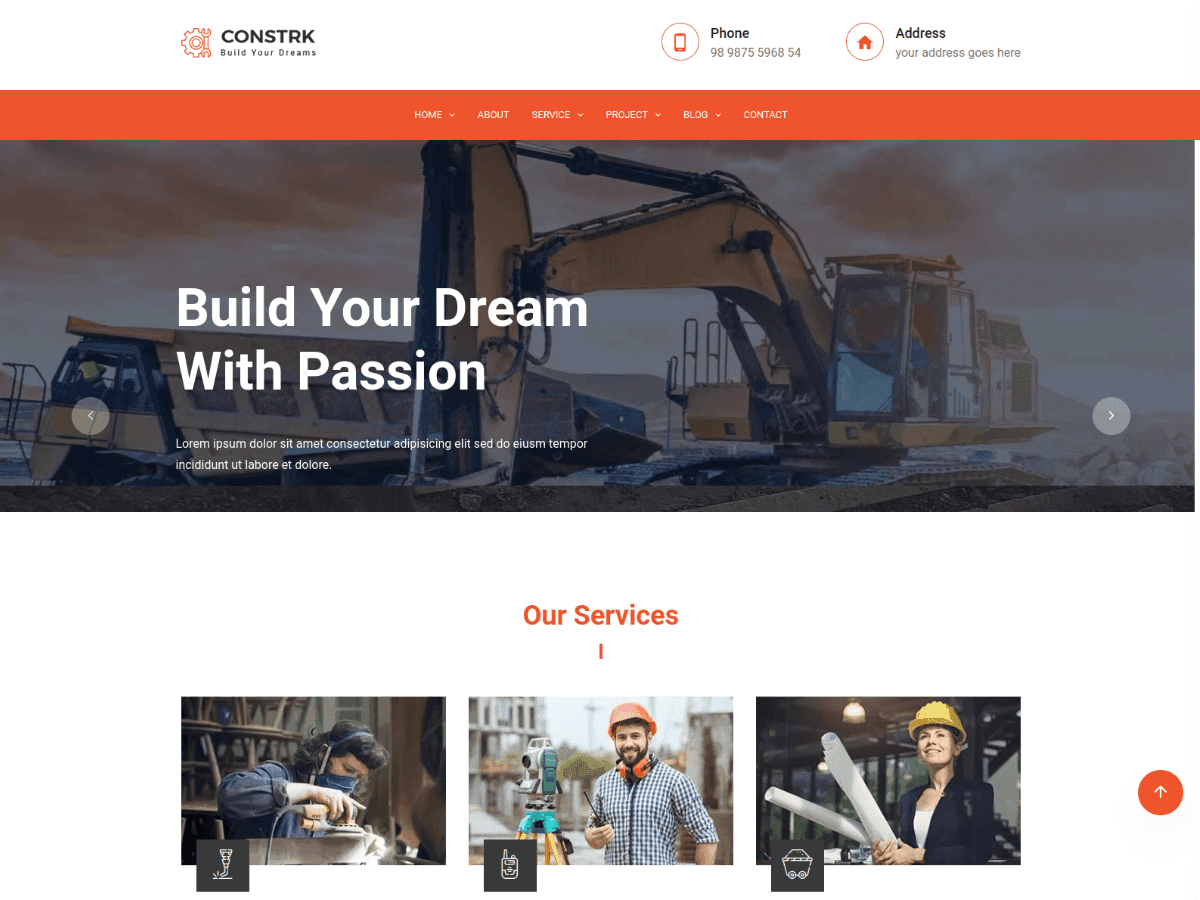 Constrk - Construction Website HTML Template