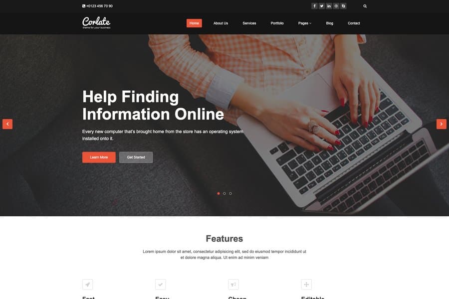 free html5 web template