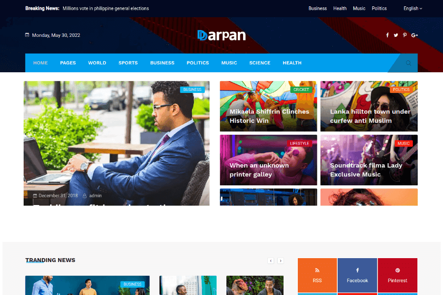 darpan online newspaper template