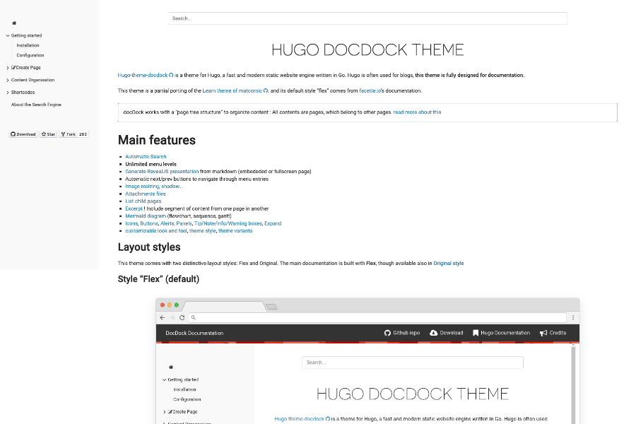 DocDock - Minimal Hugo Documentation Template