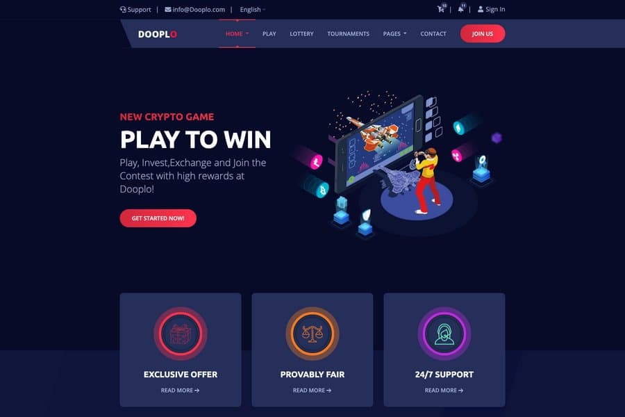 Dooplo - Best Gaming Website Templates