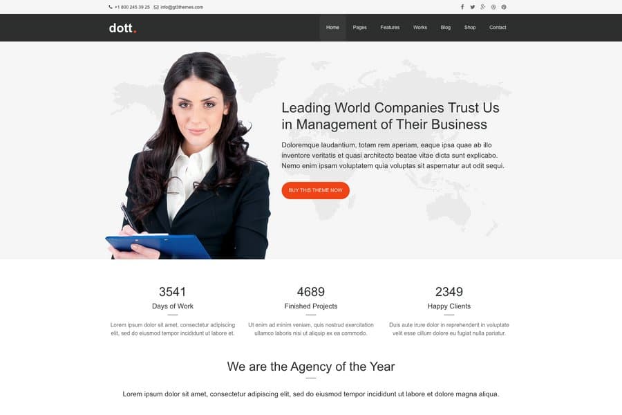 dott business website template