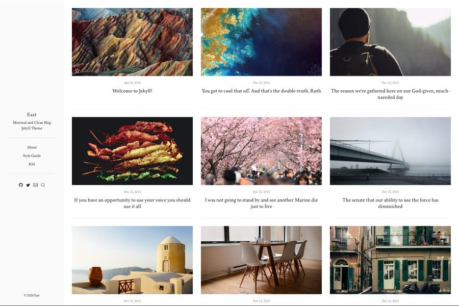 East - Clean Mobile Fast Jekyll Blog Template