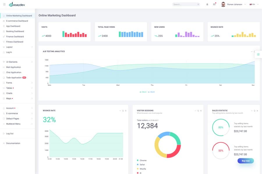 EasyDev - Bootstrap React Admin Dashboard Templates