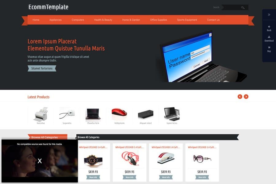 ecommerce website templates