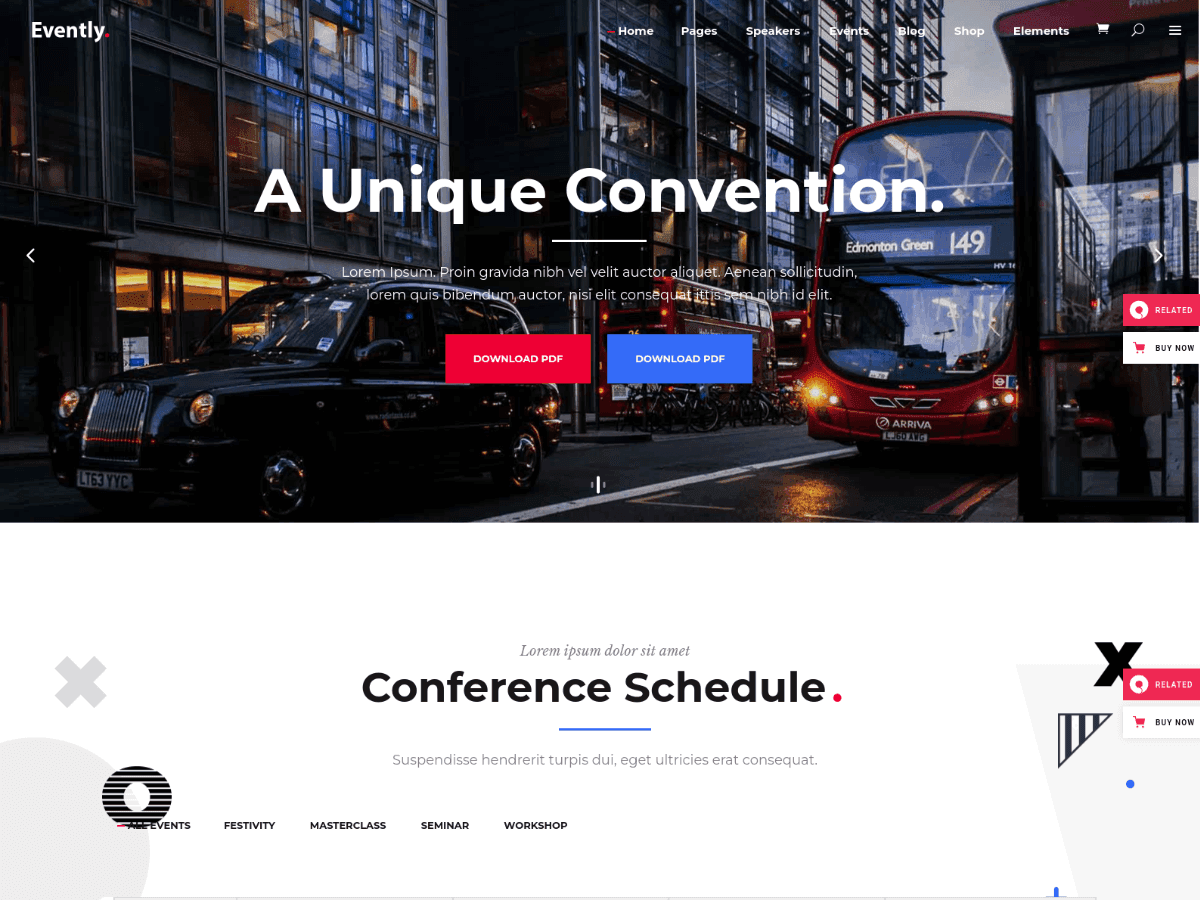 Evently - WordPress Event Website Template