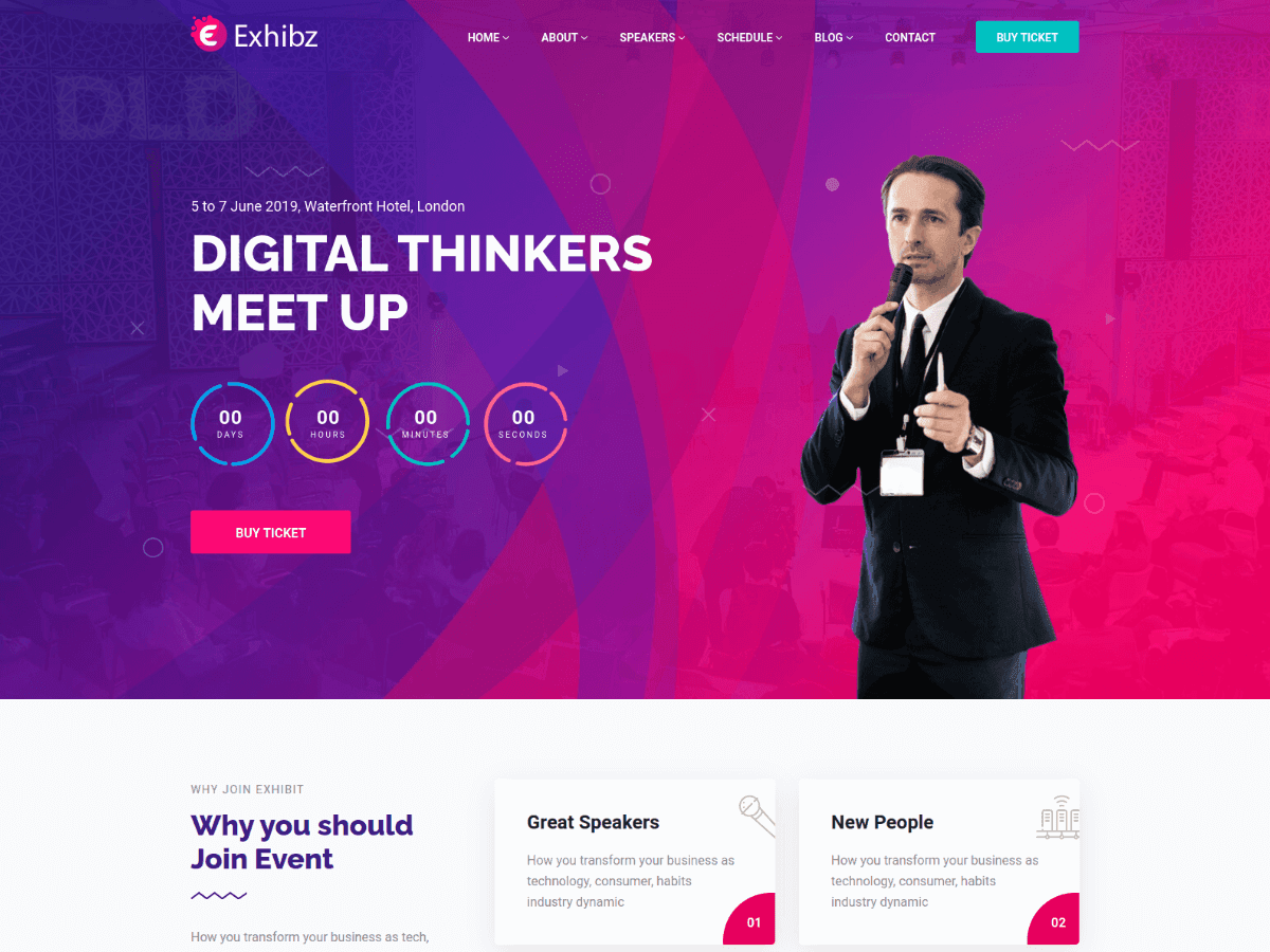 Exhibz - Responsive Conference Website Template