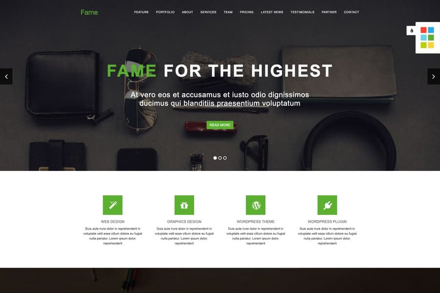 Free Single page HTML5 Landing Page web Template