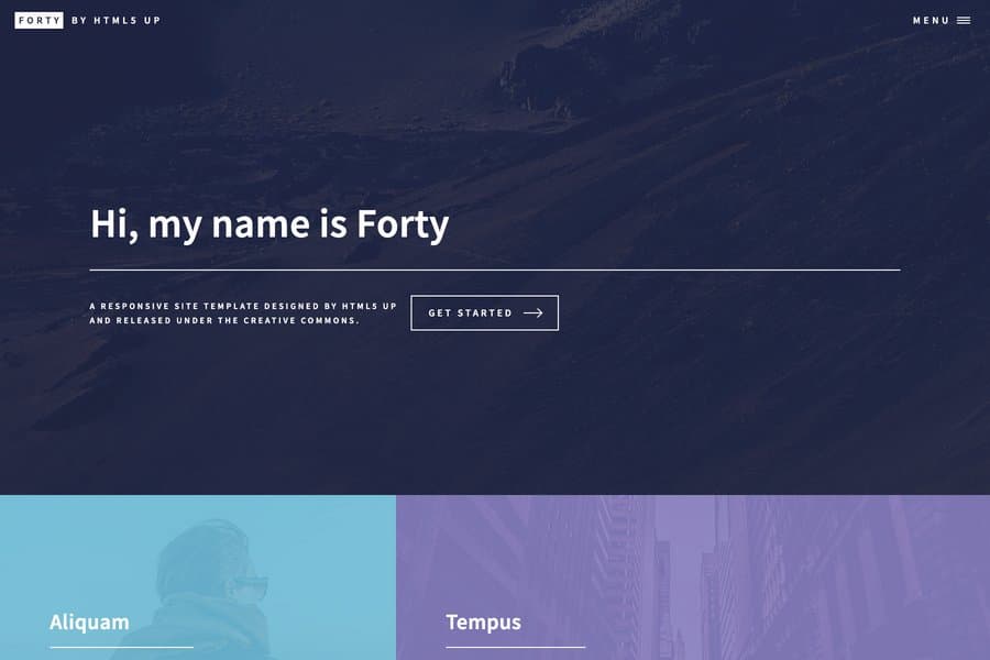 Forty - A Responsive Template