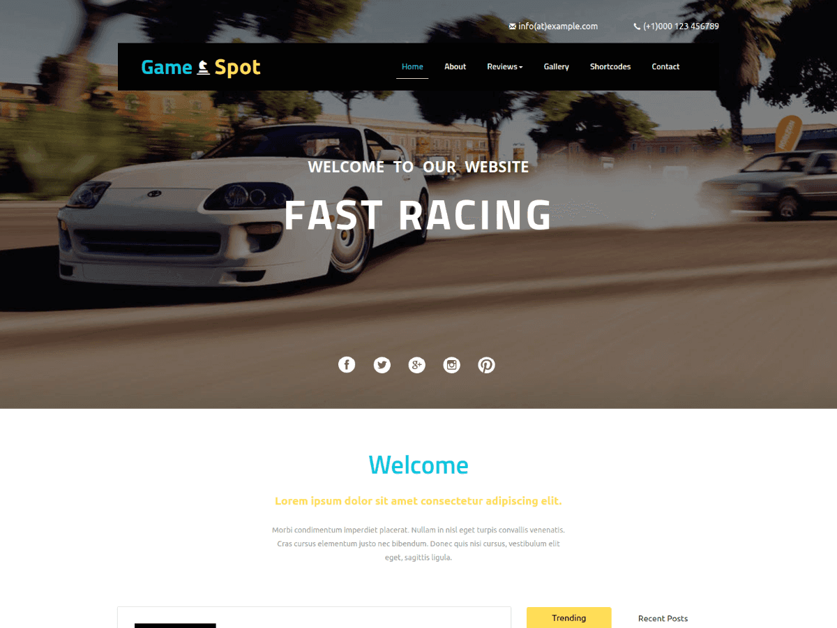 Game Spot Responsive Gaming HTML5 website Themes