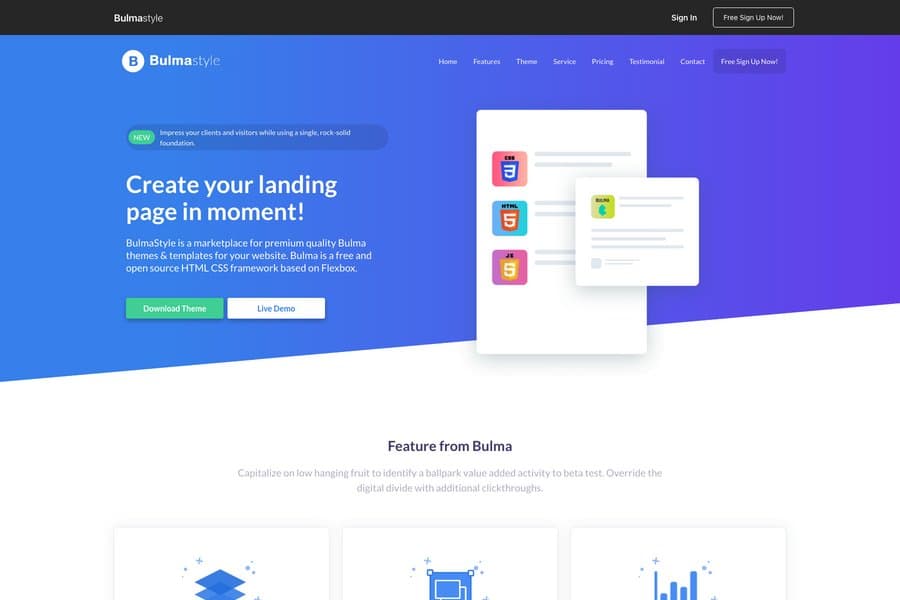 Landspeed - Responsive Bulma Templates