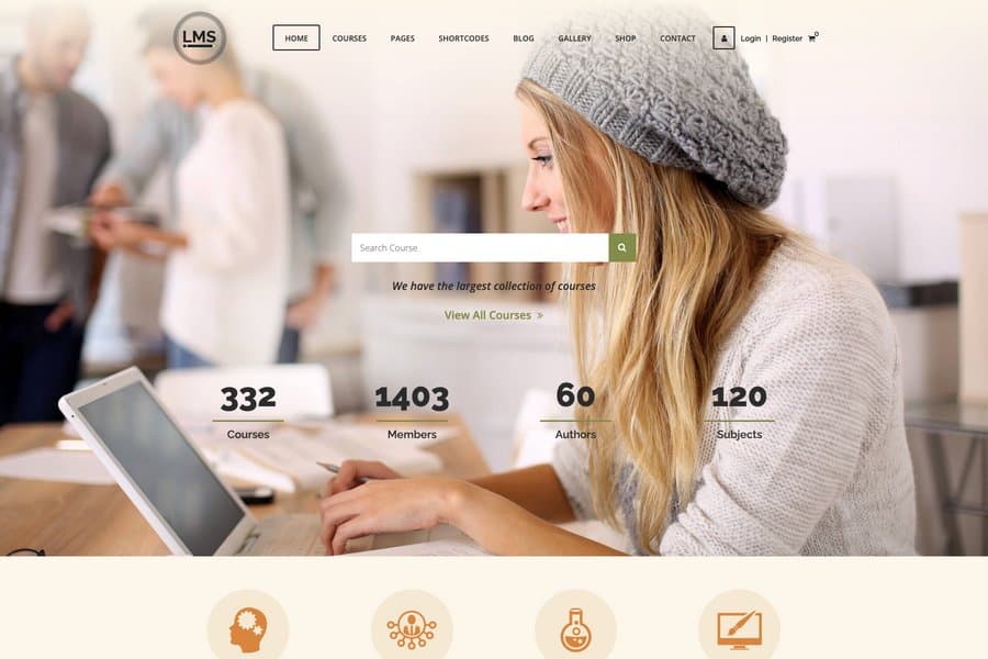 lms wordpress online education website template