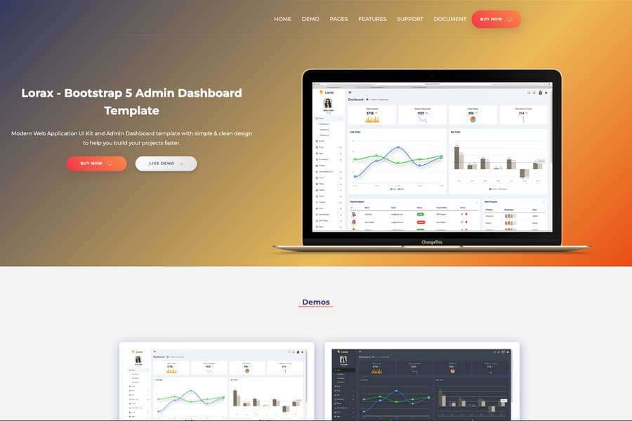 Lorax - Bootstrap 4 Material Design Admin Dashboard Template