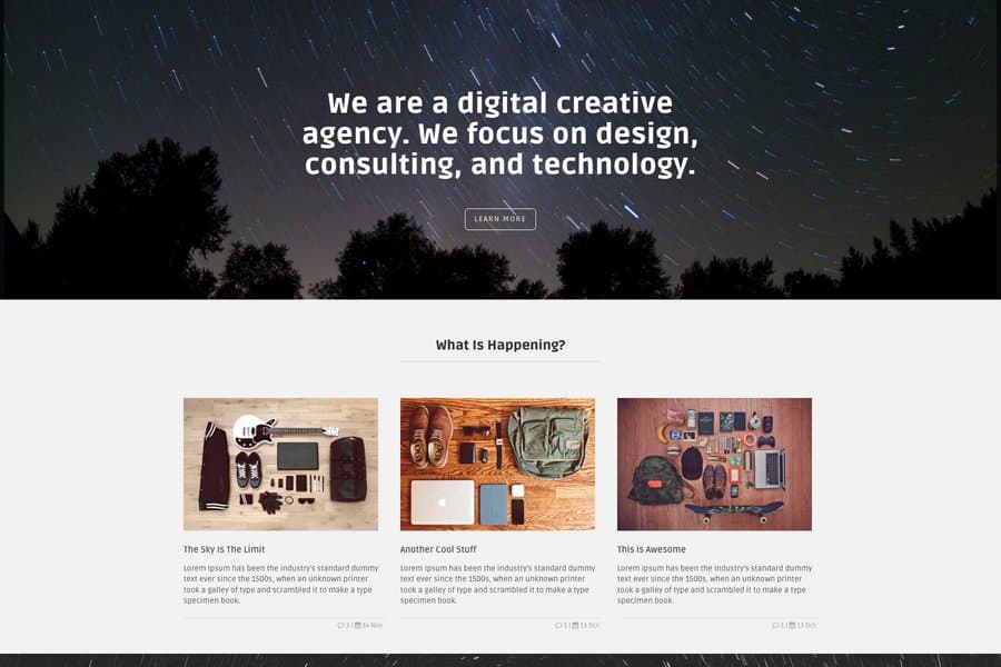 free one page business Html5 template