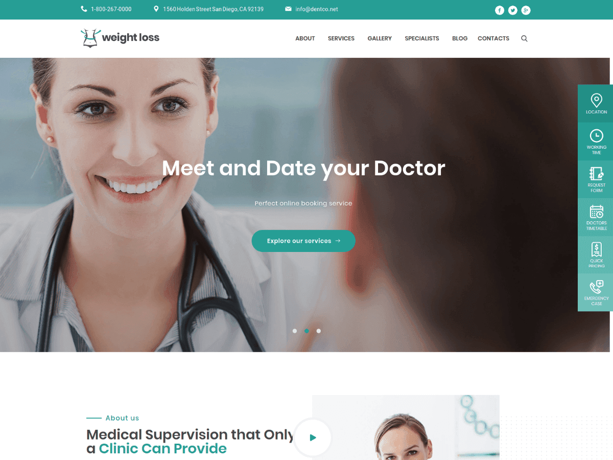 Dentists Websit Landing Page Themes