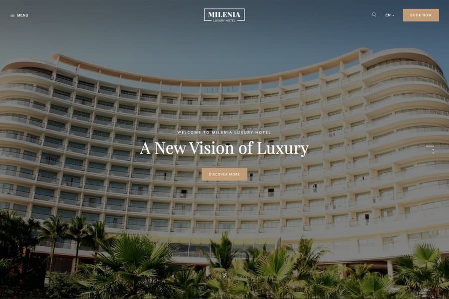 Milenia - Awesome Hotel & Resort Website Template