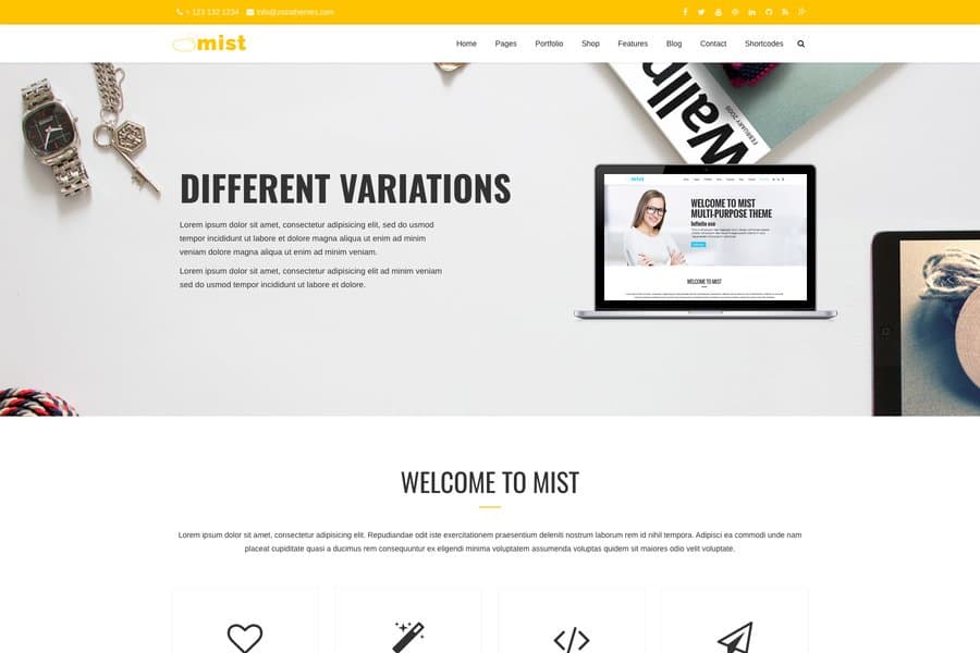 mist multipurpose bootstrap template