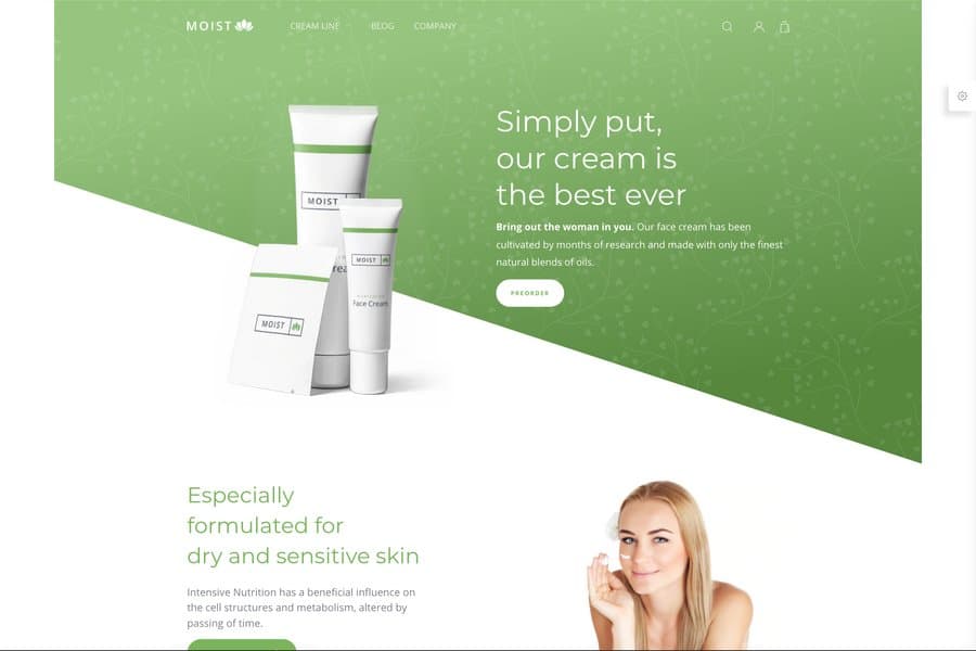 Moist - Cosmetics Skincare Shopify Single Product Theme