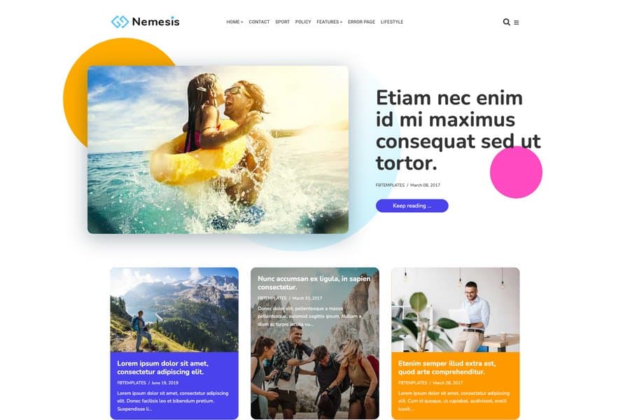 Nemesis - Bootstrap blog template