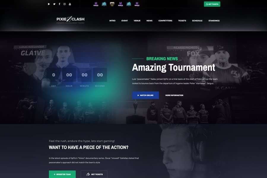 PixieClash - Marvelous eSports Gaming Theme