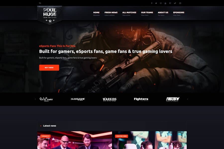 PixieHuge - WP Gaming Website Templates