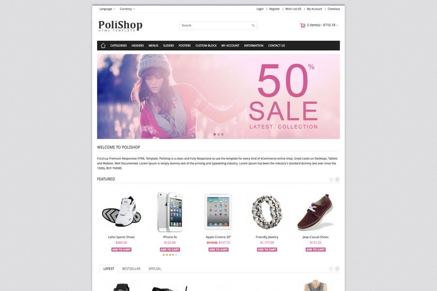 Polishop premium ecommerce html template