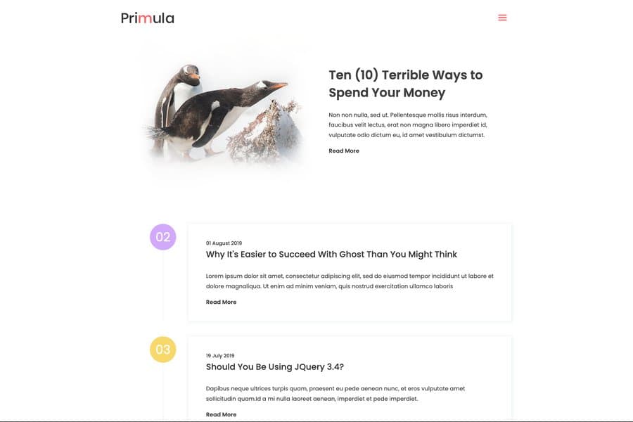 Primula Jekyll blog theme