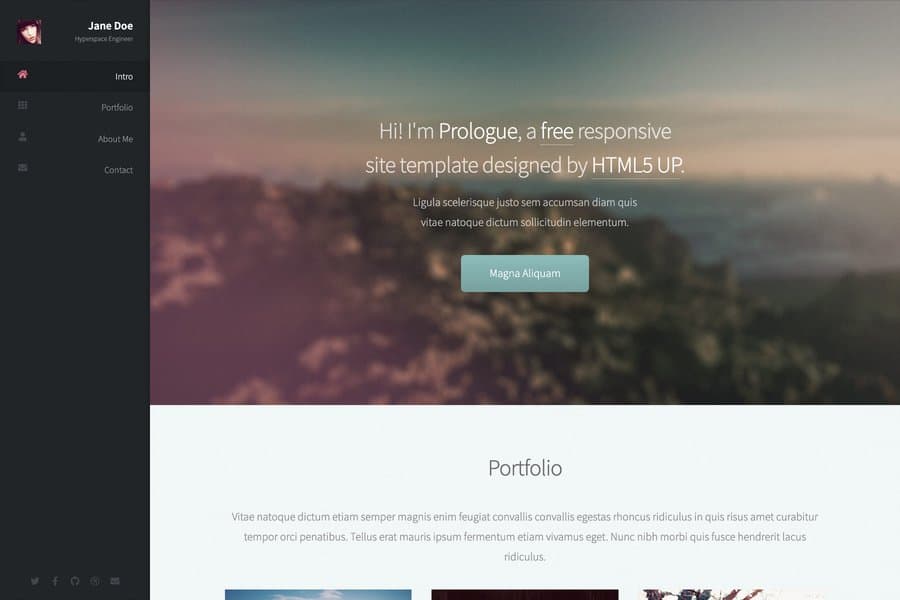 Free Html5 Portfolio Template