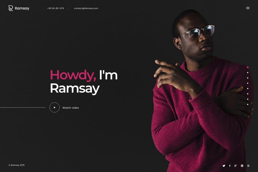 ramsay bootstrap html portfolio theme