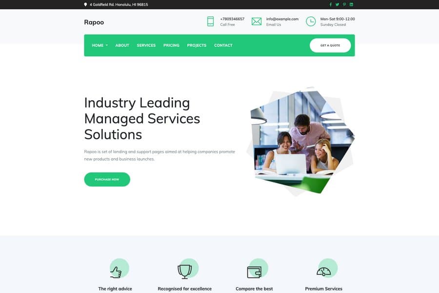 Rappo- Free Corporate HTML Bootstrap Theme