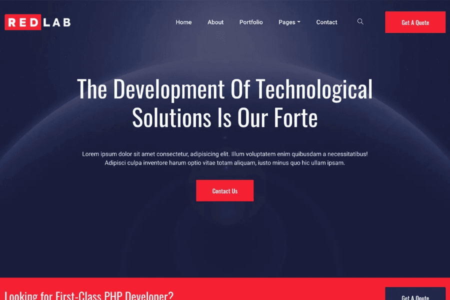 redlab hugo it company template