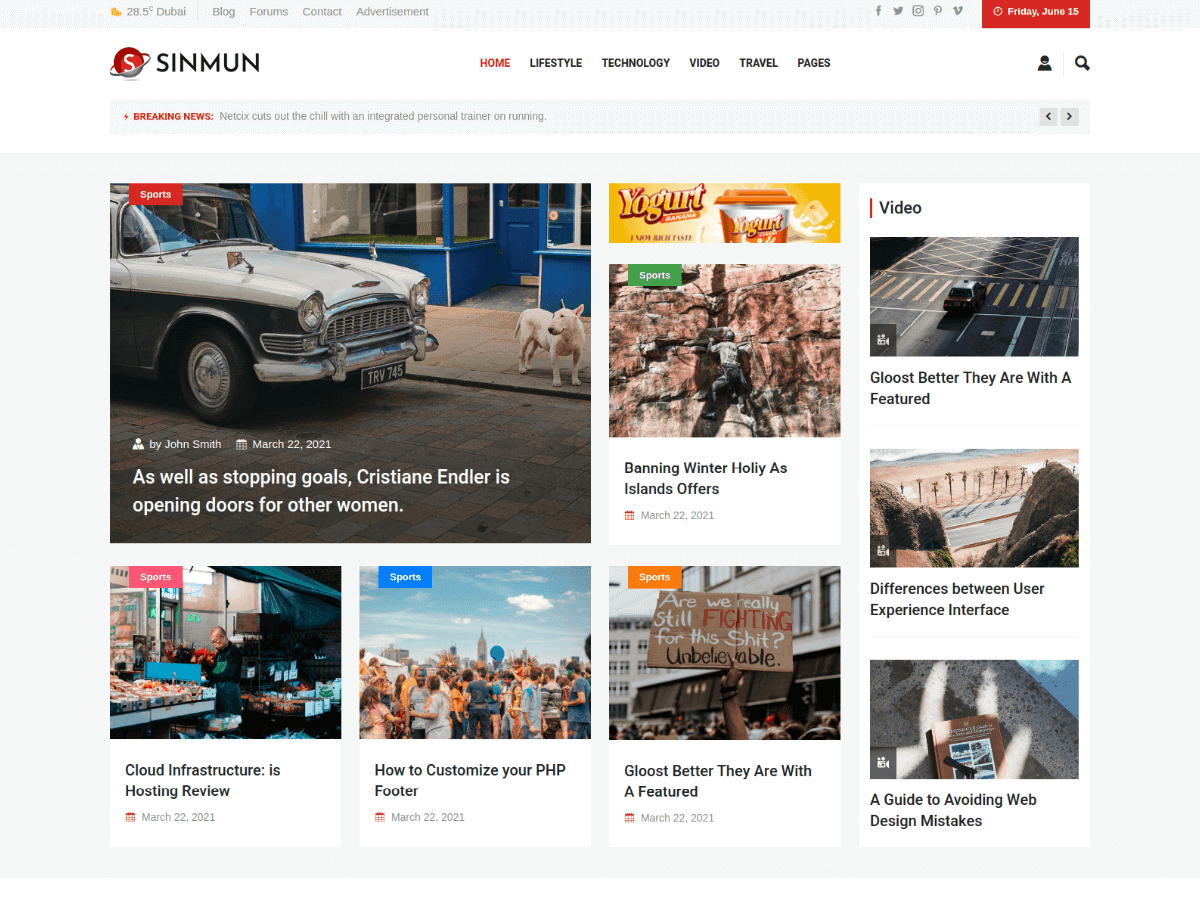 sinmun news and magazine html template