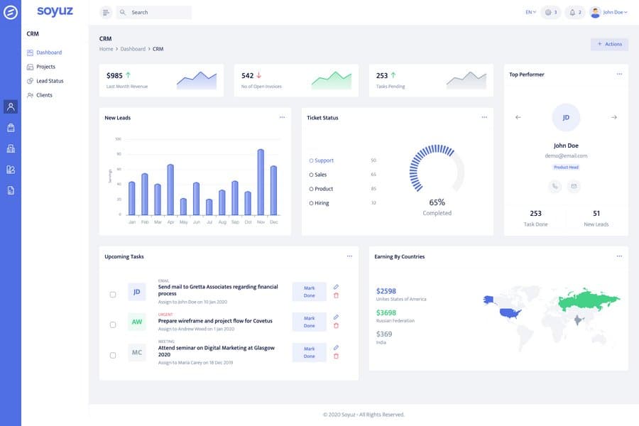 Soyuz - Amazing Admin Panel Templates