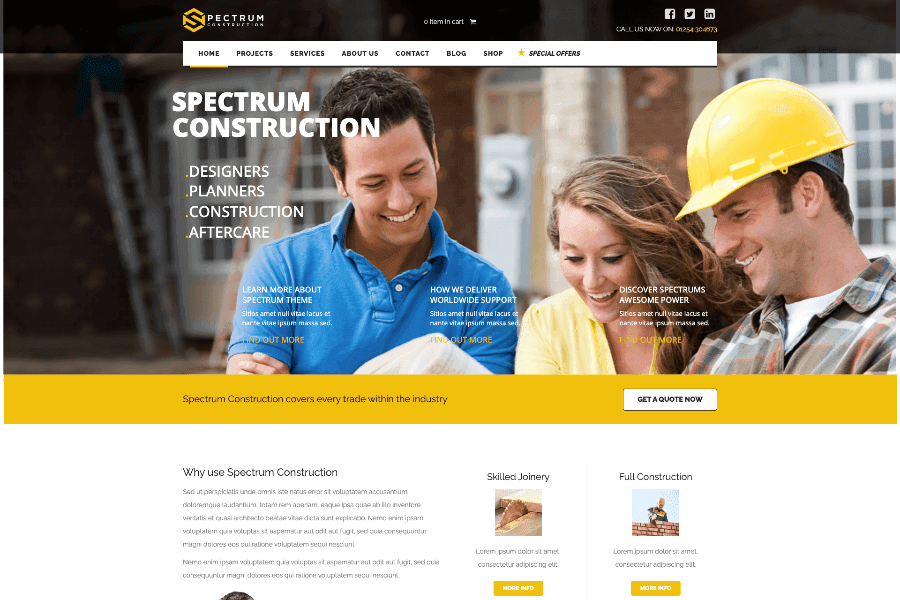 Spectrum - Building Construction Website Template