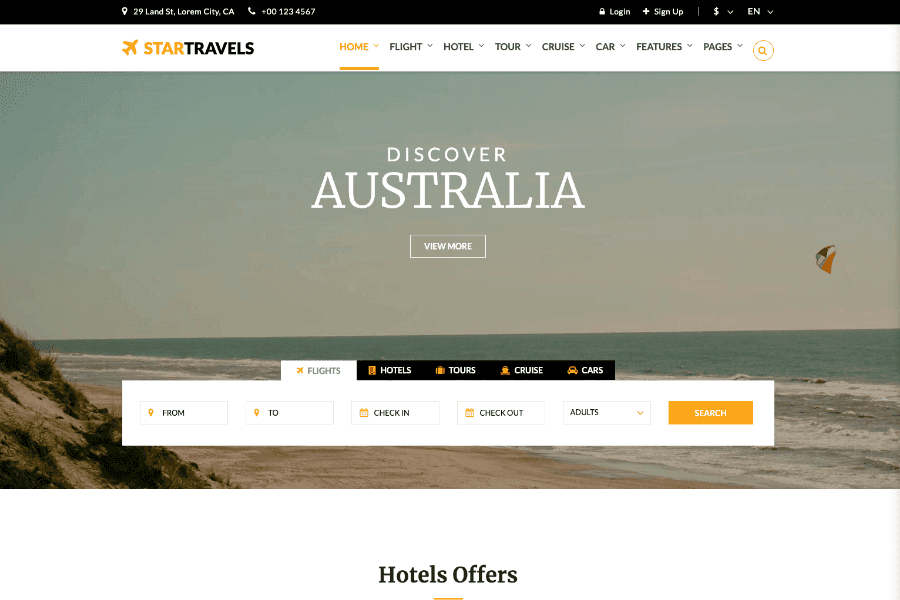 Star Travel - HTML Travel Website Templates