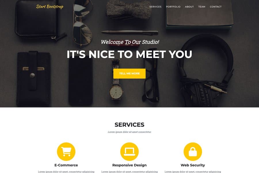 free html5 agency website templates