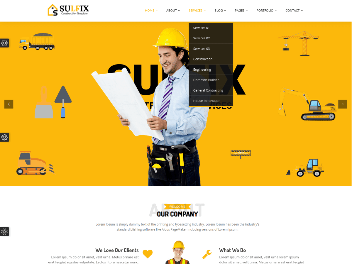 SulfiX - HTML Template For Construction Websites