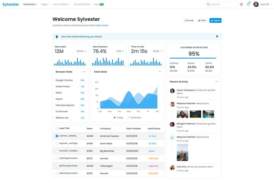 saas based solid admin dashboard template