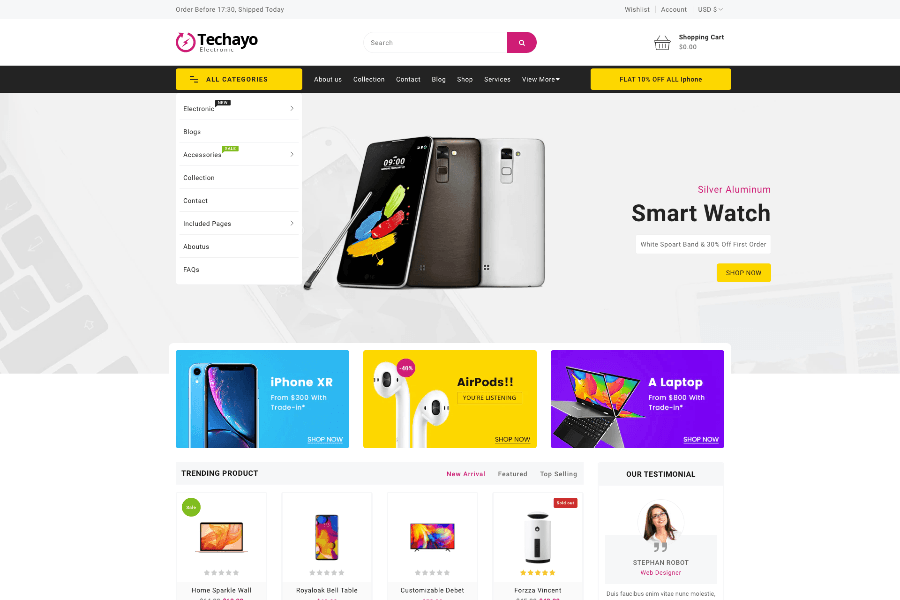 Shopify Theme is perfect for selling electronics devices and gadgets online