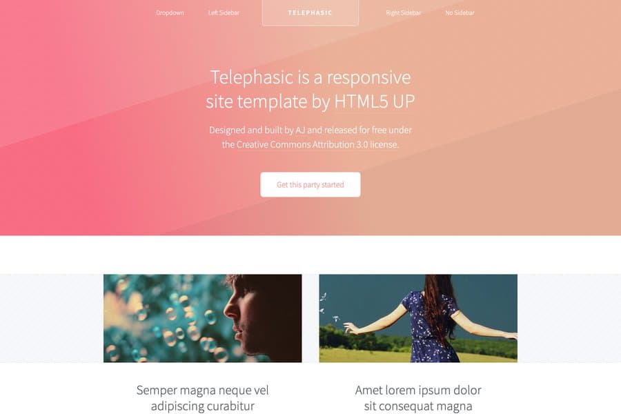 telephasic best html5 template